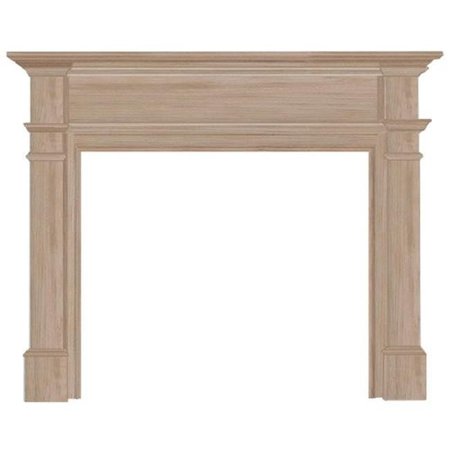 PEARL MANTELS CORP Pearl Mantels 120-48 Windsor Fireplace Mantel Surround  Unfinished 120-48